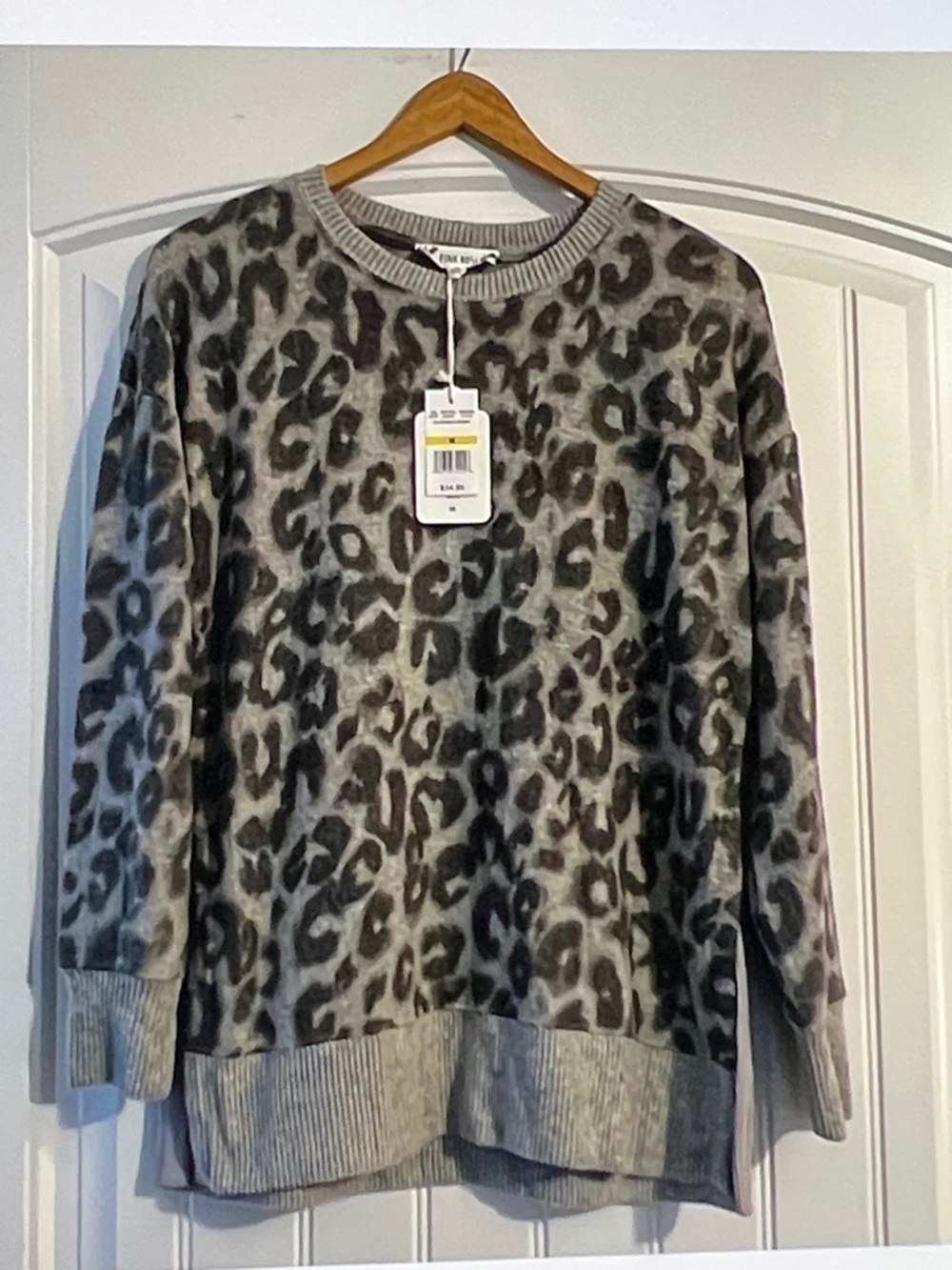 Leopard Print Pullover Sweater